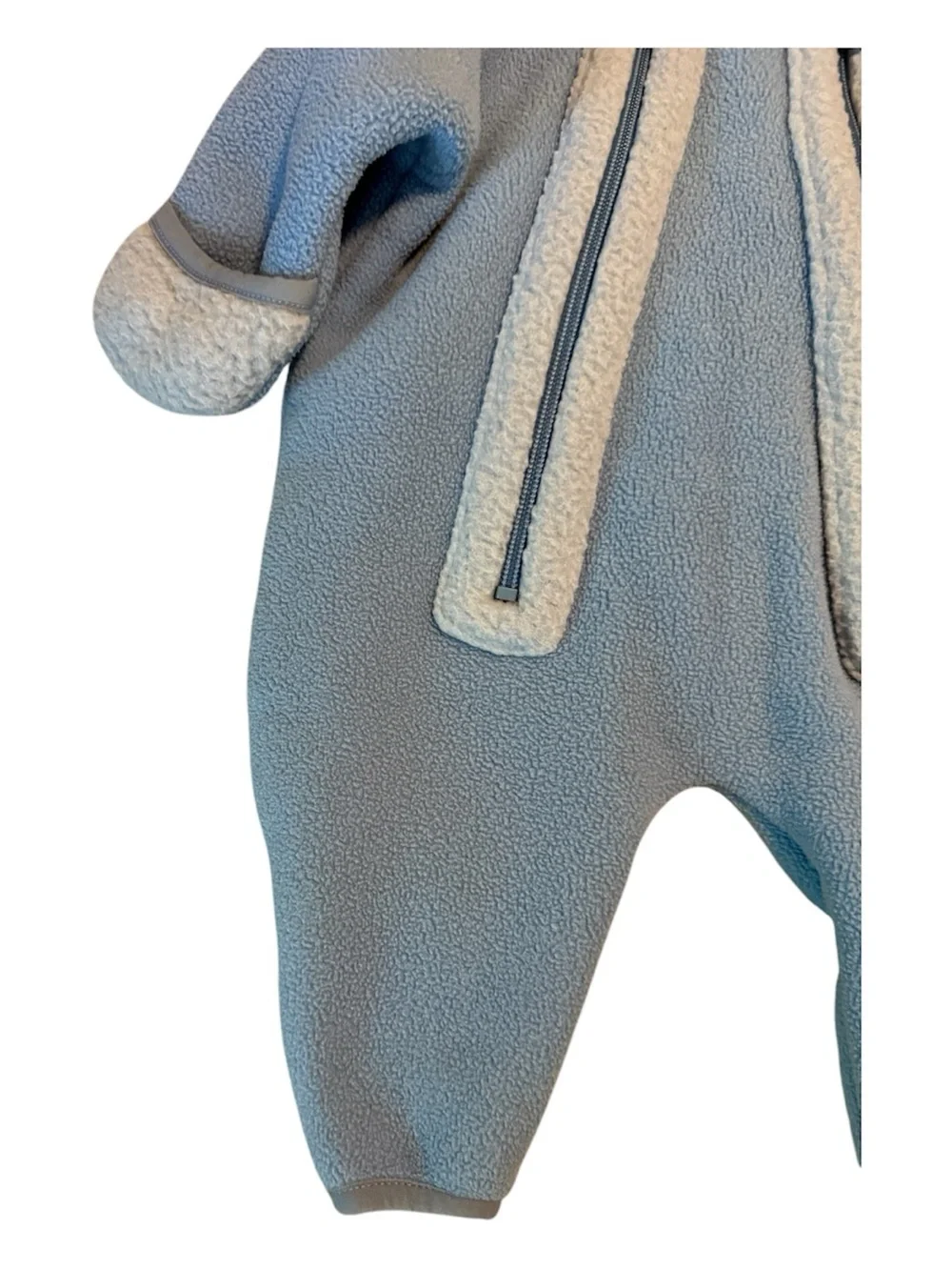 L.L.Bean Infant Baby Fleece Bear Ears Bunting Snowsuit 0-3 Months